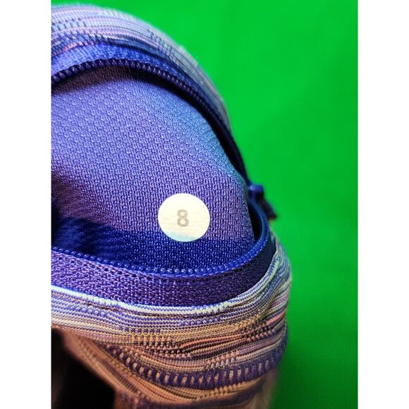 Lululemon Mid Rise Run Inspire Crop II Space Dye Twist Iris Flower Size 8 - Picture 6 of 6